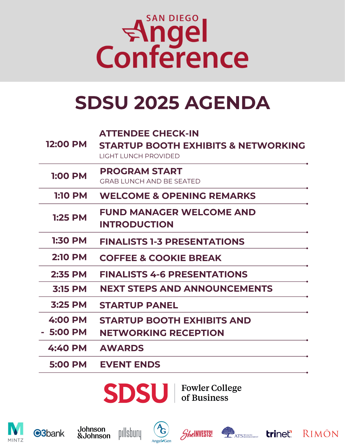  SDAC agenda