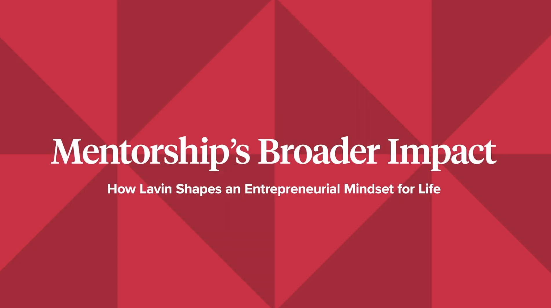Thumbnail with title "Mentorship's Broader Impact"